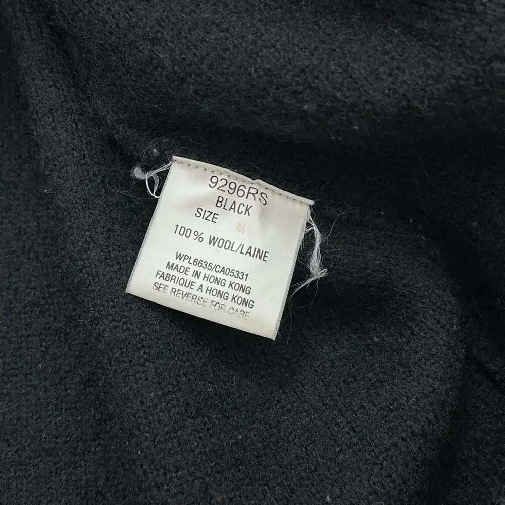 Vintage Woolrich Wool Coat Cardigan Sweater Embroidered Collar‎ Women's Medium